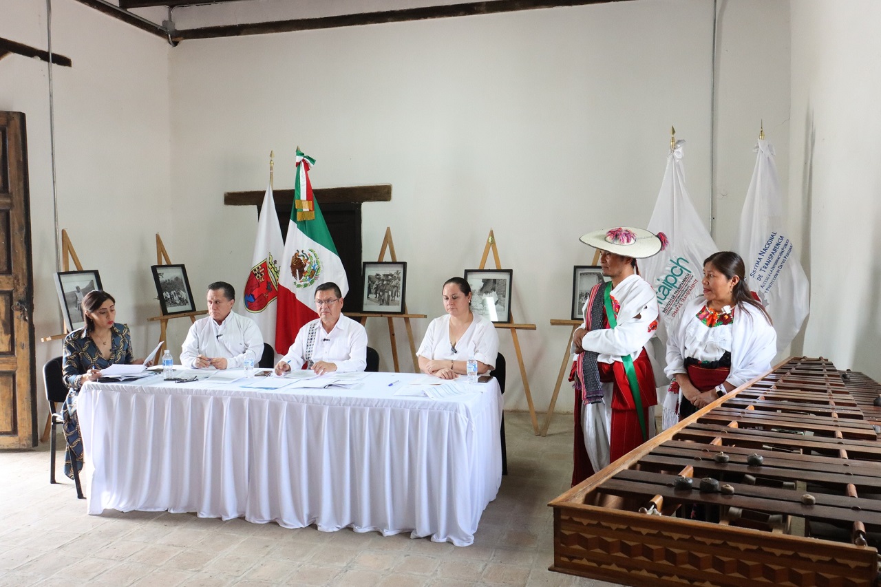 Instituto de Transparencia de Chiapas celebra su primer "Pleno Itinerante" en el Municipio de Huixtán